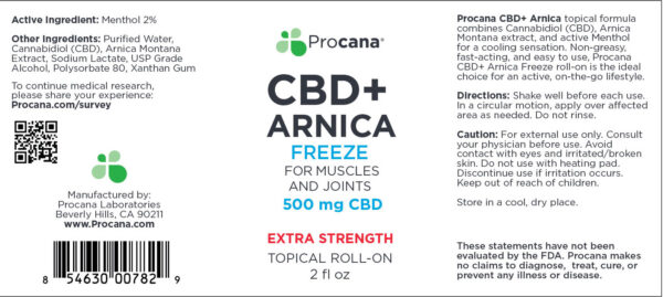Procana CBD+Arnica Roll-on Extra Strength
