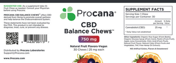Procana CBD Gummies – 25 mg