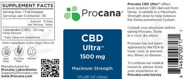Procana CBD Ultra® Tincture 1500 mg