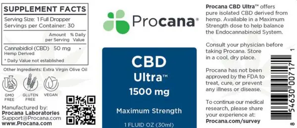CBD Ultra Tincture 1500 mg