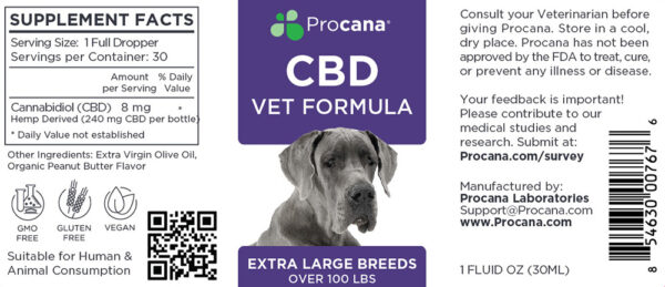 Procana CBD For Dogs (Extra Large Breed)