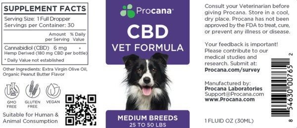 Procana CBD For Dogs (Medium Breed)