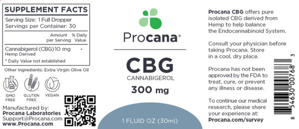Procana CBG Oil (Regular Strength) Tincture