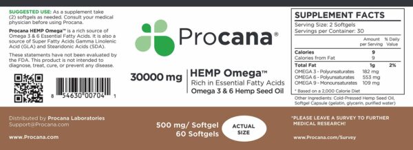 Procana Hemp Omega® Softgels