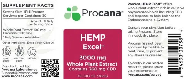 Procana HEMP Excel™ Tincture